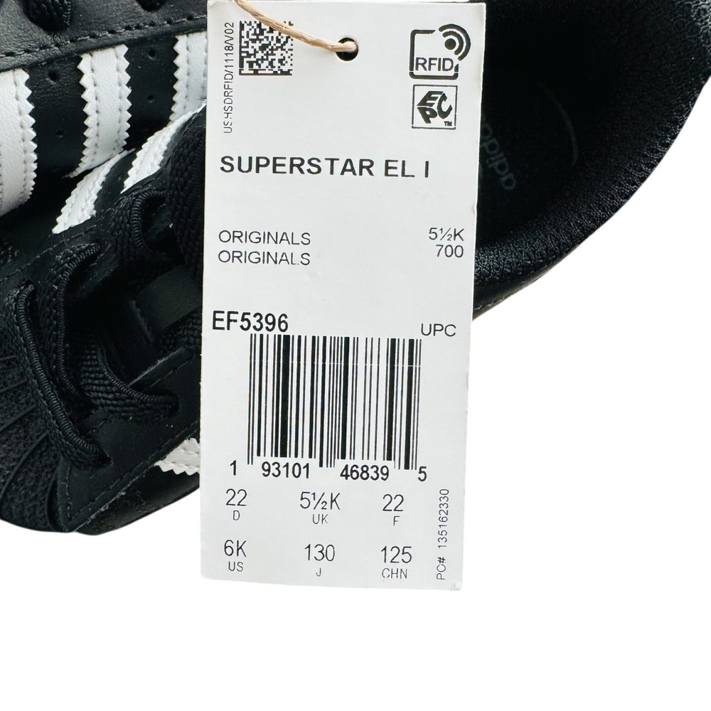 Adidas Originals Superstar Toddler Shoes Cloud White/Core Black-Footwear‎ EF5396 - Picture 8 of 9